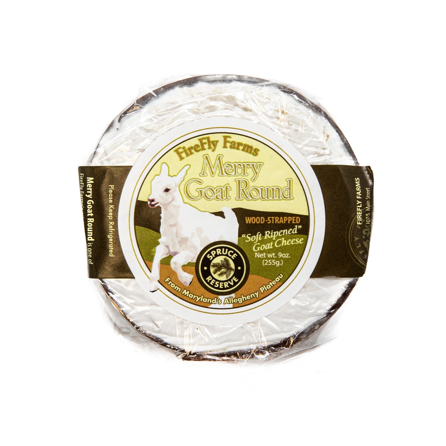 Wholesale FireFly Farms Merry Goat Round Spruce Reserve 9 oz- Bulk