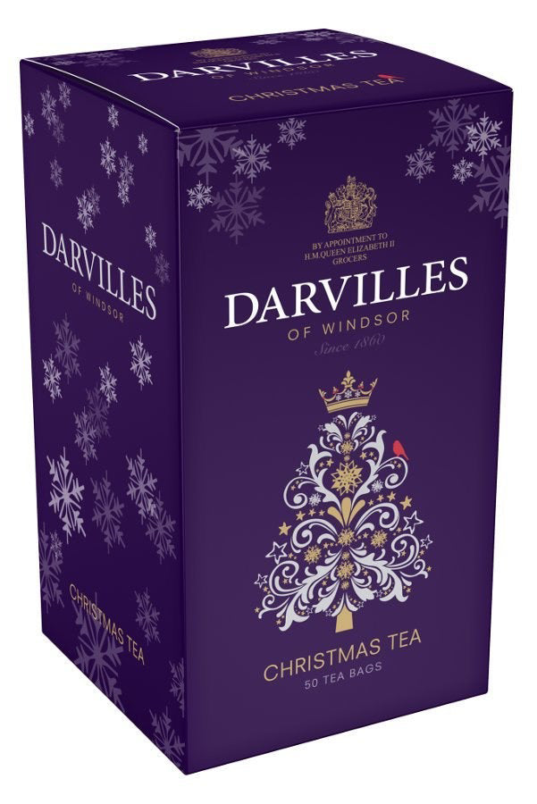 Darvilles of Windsor Tagged Teabags, 50ct, Christmas Blend 4.41oz (125g)