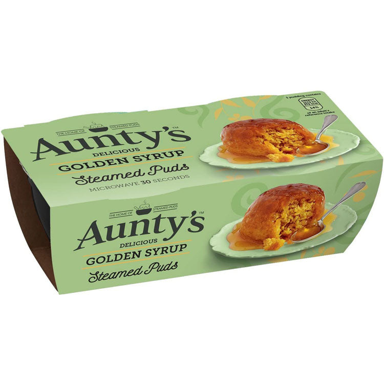 Wholesale Aunty's Twinpot Pudding Golden Syrup Sponge 6.70oz (190g)- Bulk