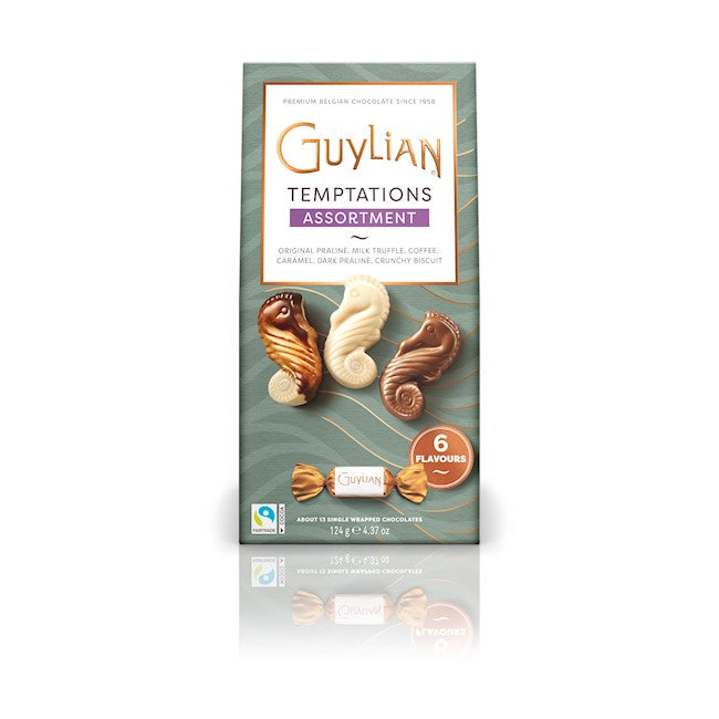 Wholesale Guylian Temptations 124 Gram Mix Impulse Pack (6 individually wrapped Assorted Seahorse flavors) 4.06 OZ- Bulk