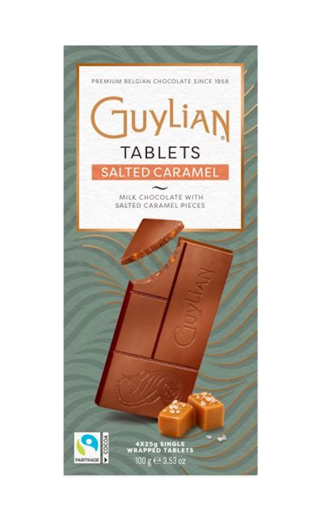 Wholesale Guylian Creamy 30% Milk Chocolate Bar with Salted Caramel 3.5 OZ- Bulk
