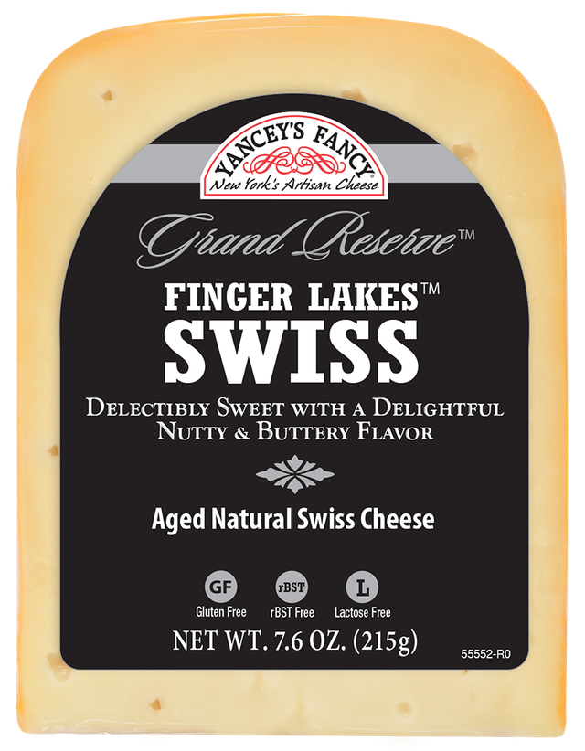 Yanceys Fancy Finger Lakes Swiss Cheese 7.6oz 10ct