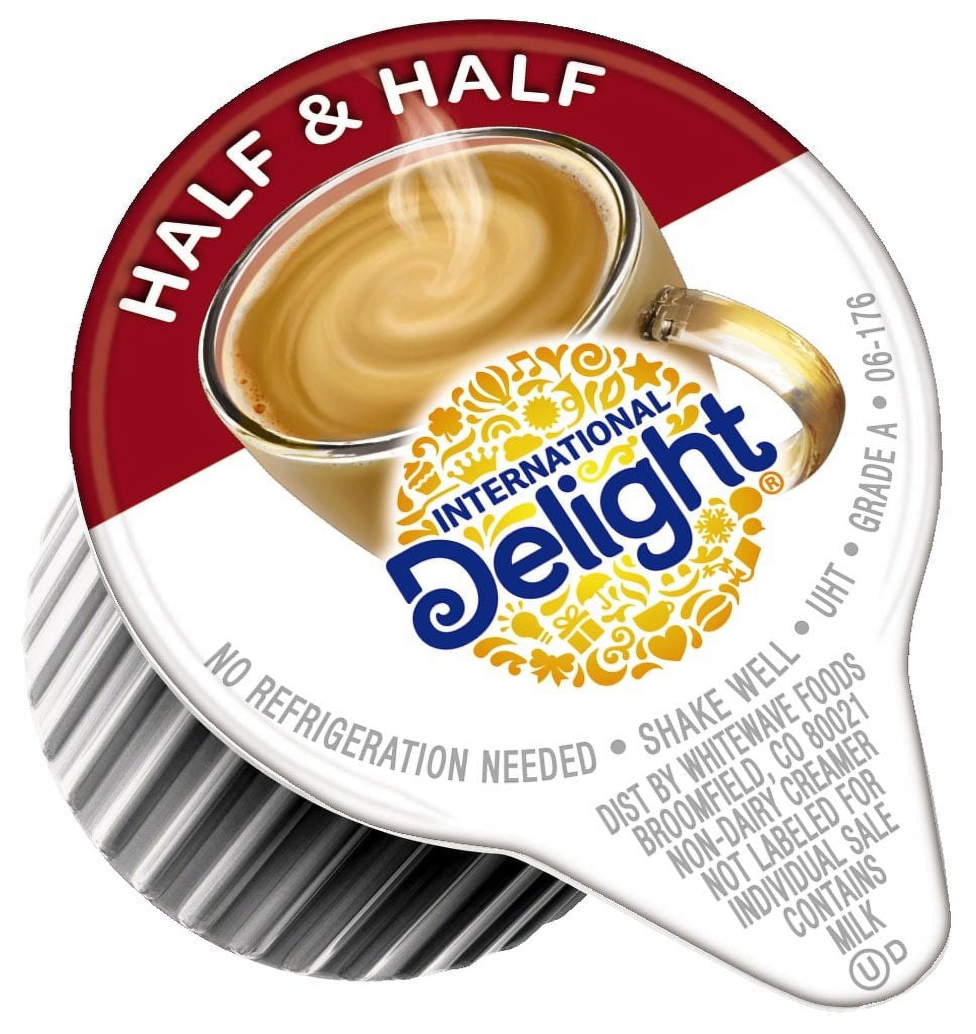 International Delights Creamer Half and Half Shelf Stable Aseptic Coffee House Inspiration 0.375 Fl Oz Cup