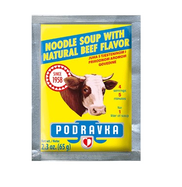 Wholesale Podravka Beef Noodle Soup 65 Gram- Bulk