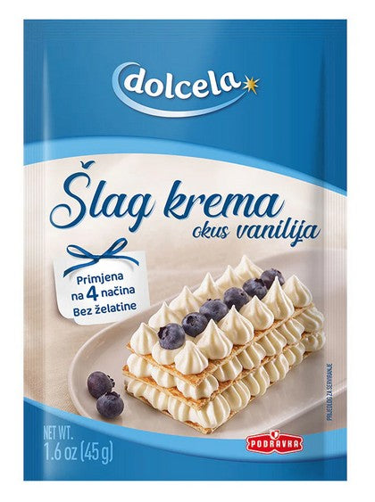 Wholesale Podravka Whipped Cream / Slag Krem Vanilla 45 Gram- Bulk