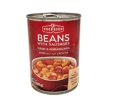 Wholesale Podravka Baked Beans with Sausages 400 Gram- Bulk