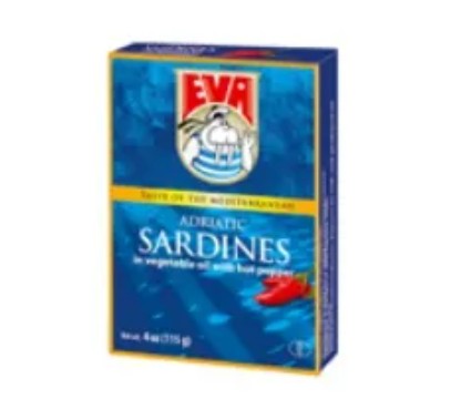 Wholesale Podravka Eva Sardines with Hot Peppers 4 OZ (100g)- Bulk