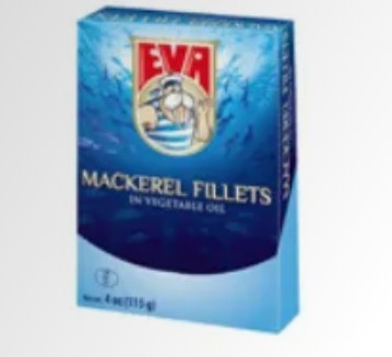 Wholesale Podravka Eva Mackerel Fillets in Vegetable Oil 100 Gram- Bulk