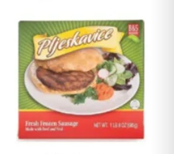 B&S Pljeskavice Beef Patties 1.5 LB Pieces