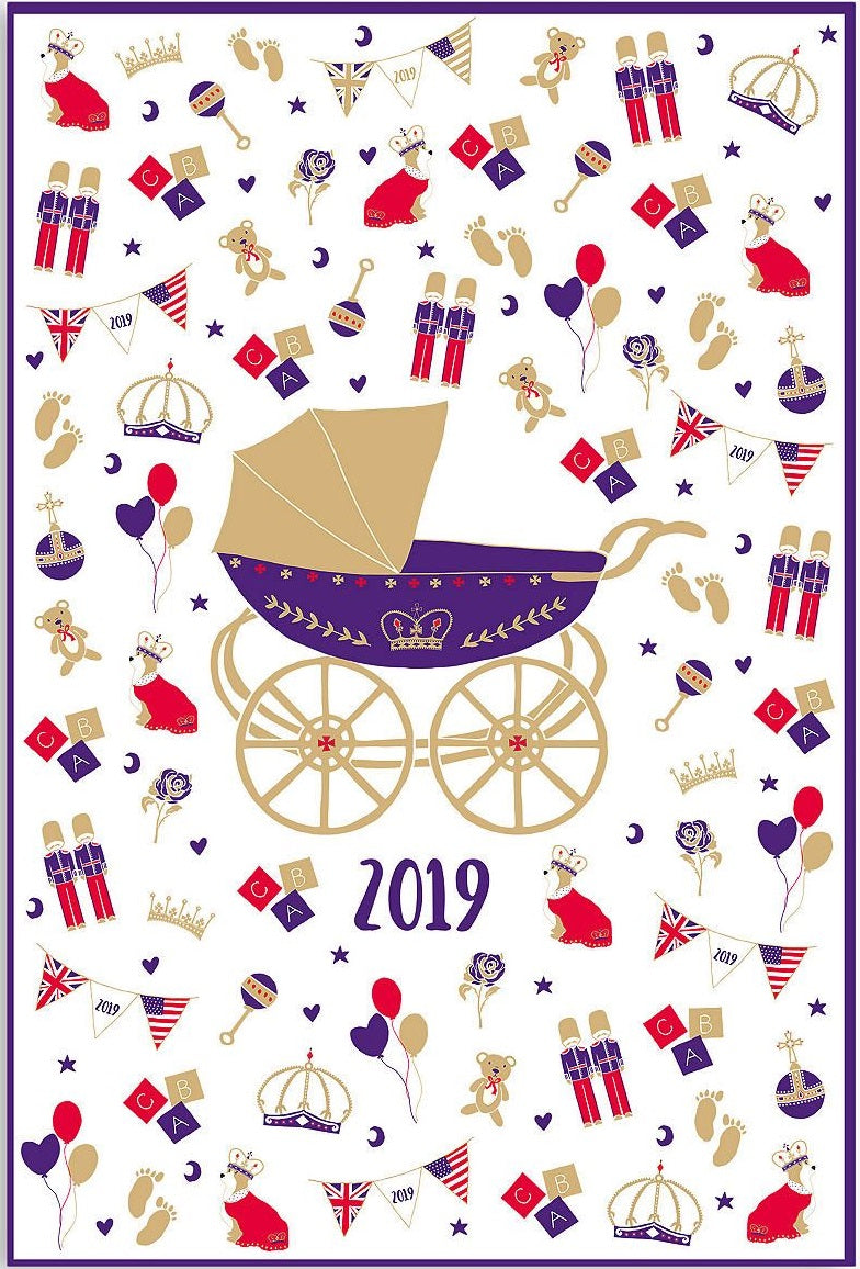 Milly Green Tea Towel, Harry & Meghan's Baby