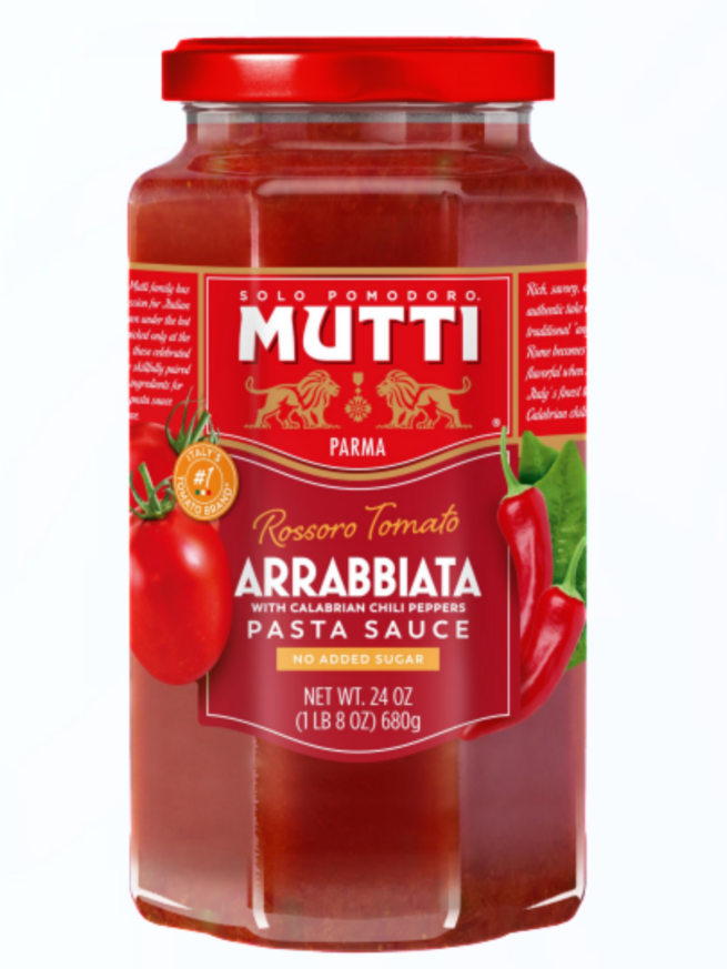 Wholesale Mutti Pasta Sauce Arrabbiata 24 oz- Bulk
