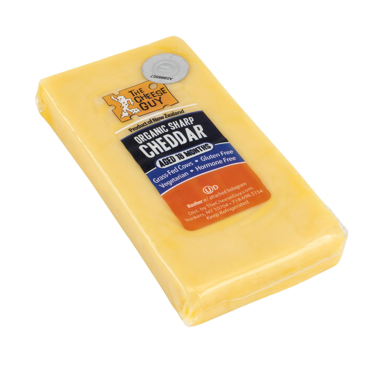 The Cheese Guy New Zealand Organic Sharp Cheddar 6.4oz 12ct