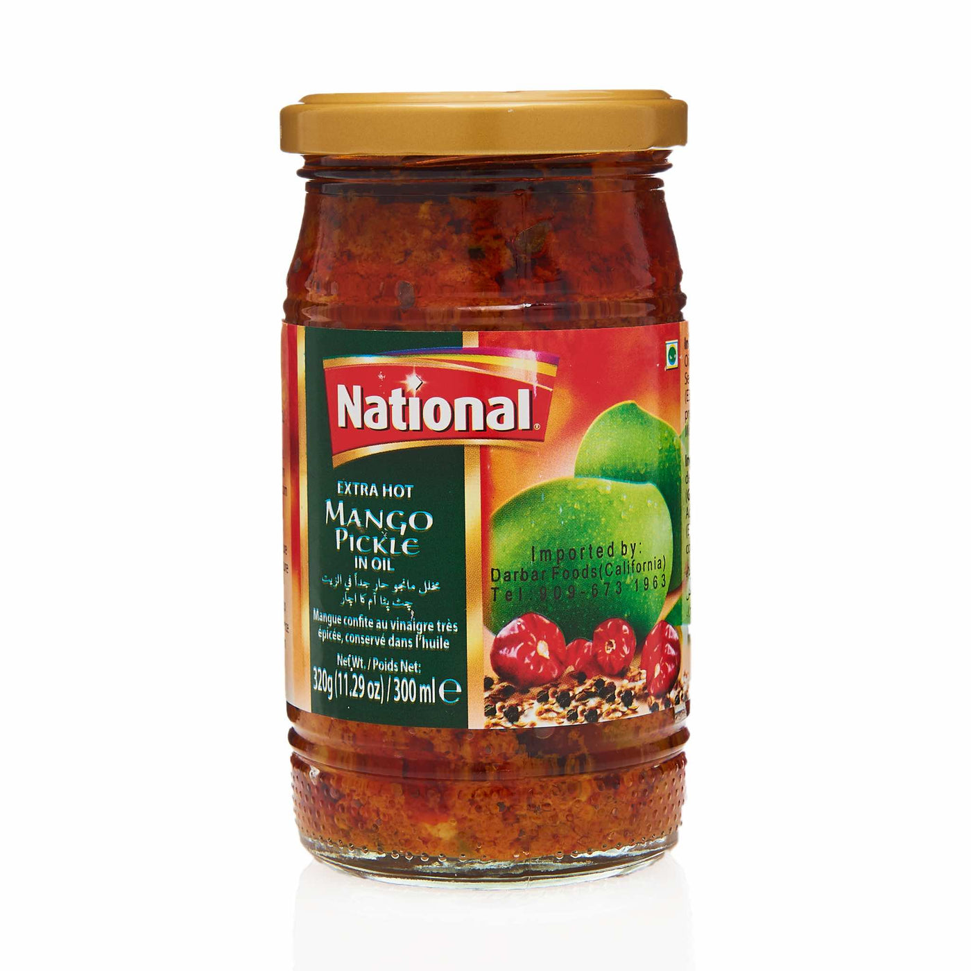 Wholesale National Extra Hot Mango Pickle 320g- Bulk