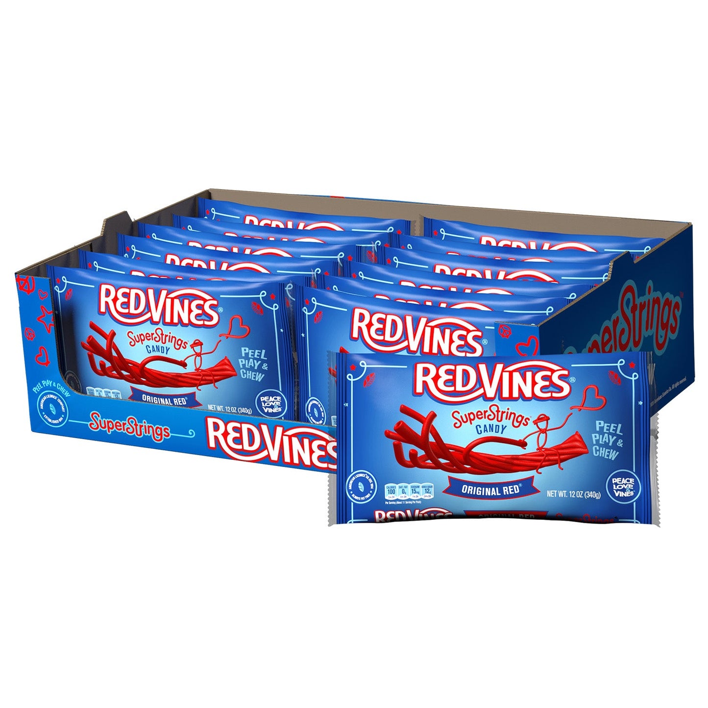 Wholesale Red Vines SuperStrings® Lay Down Bag 12 oz- Bulk