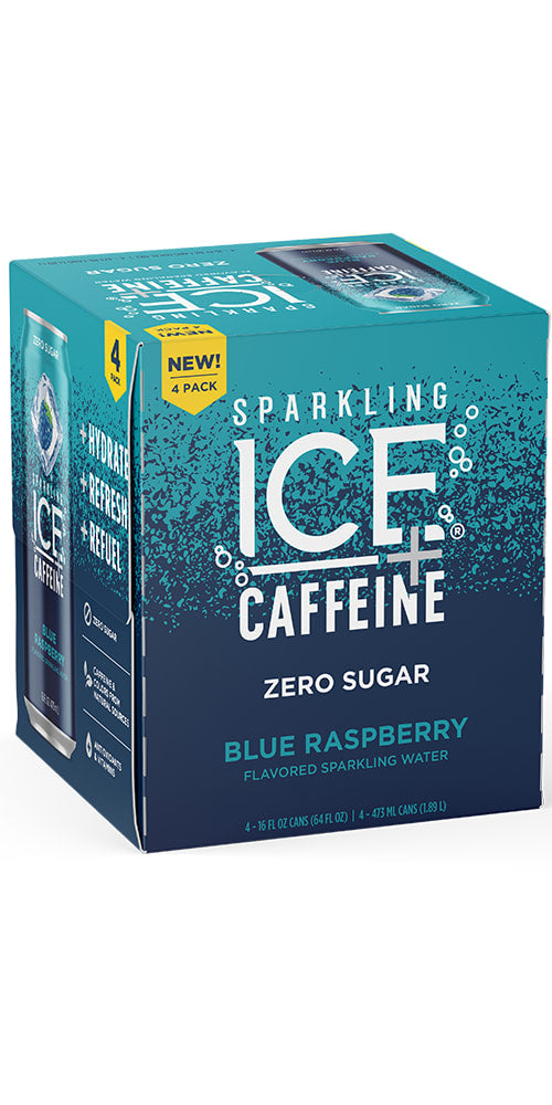 Wholesale Sparkling Ice 6/4Pk 16Oz Caffeine Blue Raspberry- Bulk