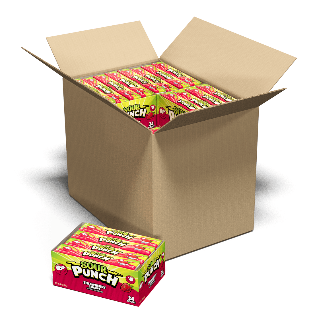 Wholesale Sour Punch Strawberry Straws 2 Oz- Bulk