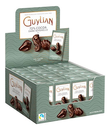 Wholesale Sea Shells Dark Praline 3-Piece Mini-Gift Boxes 31G/1.10 Oz. (4 Displays Of 24 Boxes)- Bulk