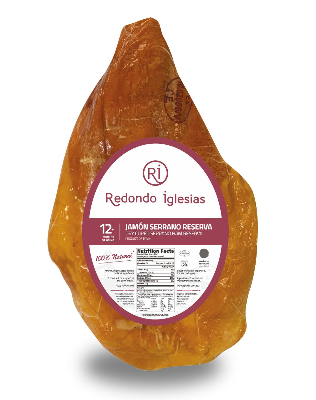 Wholesale Spanish Charcuterie Importers Serrano Ham Boneless - 12 Pound Authentic Spanish Cured Ham- Bulk