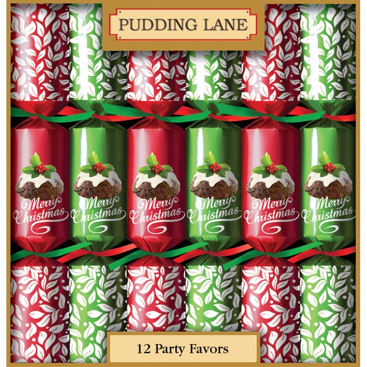 Wholesale Pudding Lane Christmas Pudding, Cracker 12 x 12.5- Bulk