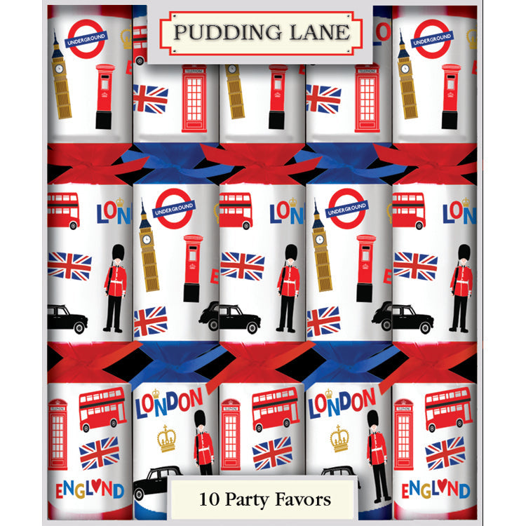 Wholesale Pudding Lane London Tourist (5 Red, 5 Blue), Cracker 10 x 12.5”- Bulk