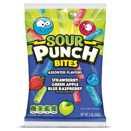 Wholesale Sour Punch Bites® Assorted Flavors Hanging 5oz Bag Bulk