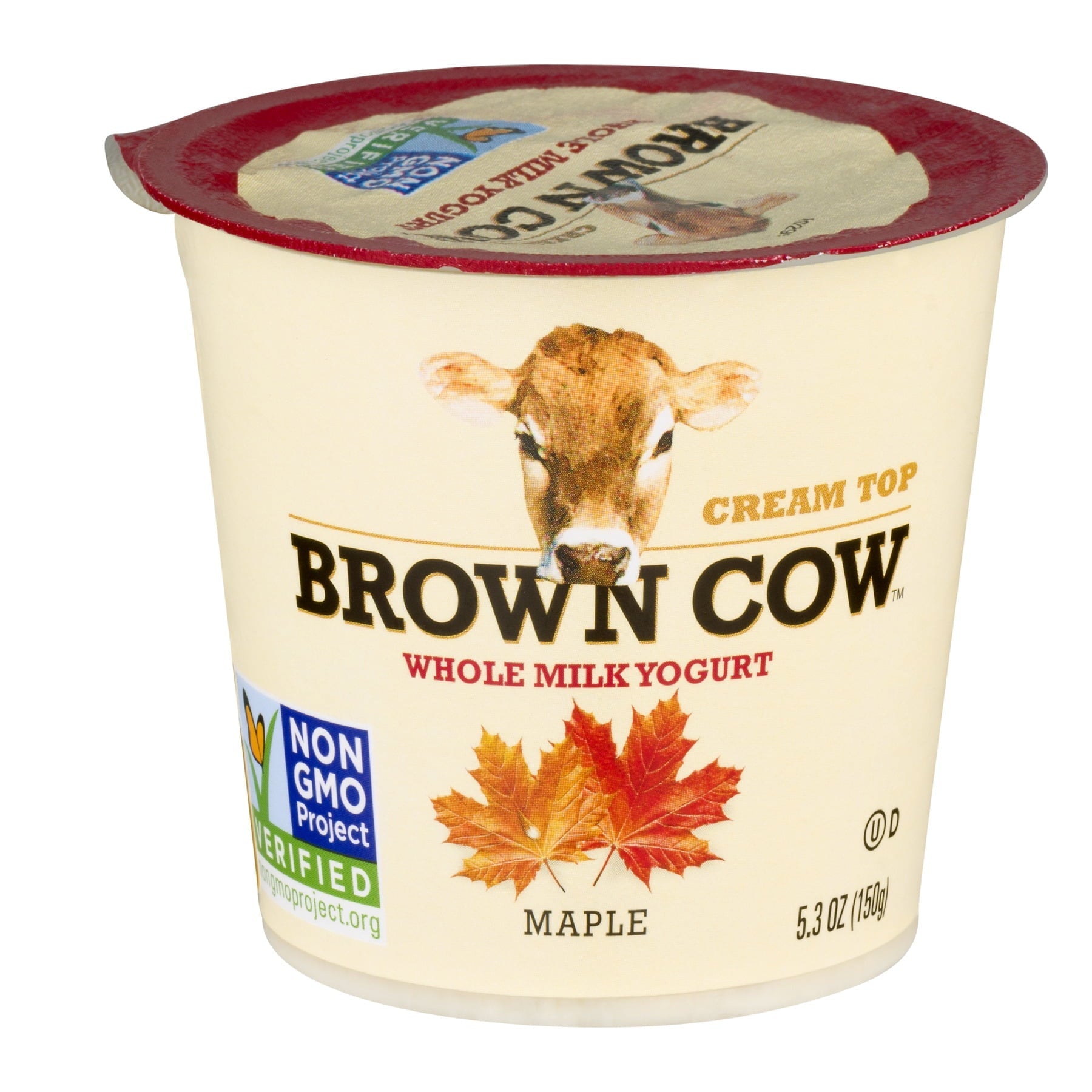 Brown Cow Cream Top Maple Whole Milk Yogurt 5.3 Oz Cup