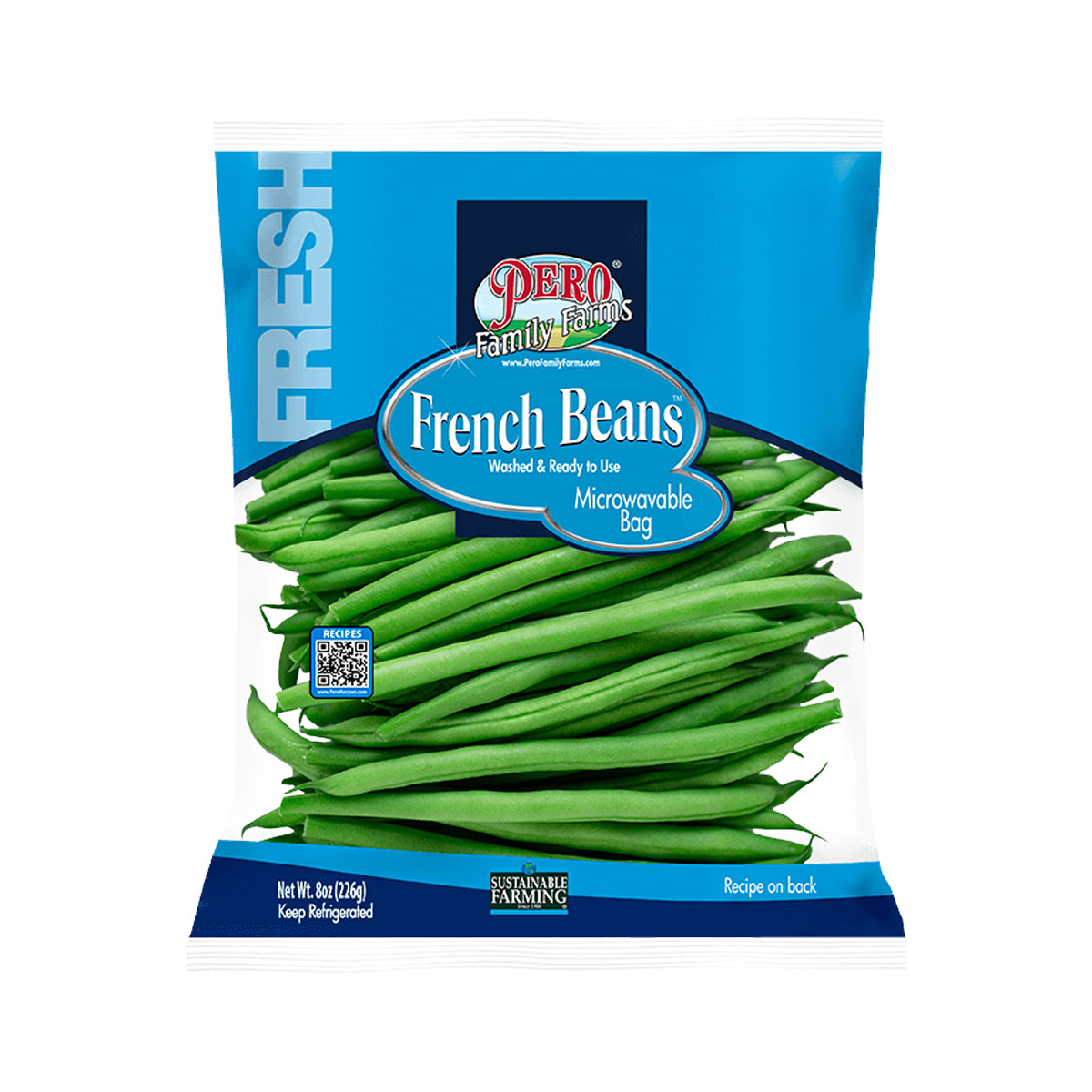Wholesale Pero Family Farms French Beans 8 OZ Bag- Bulk