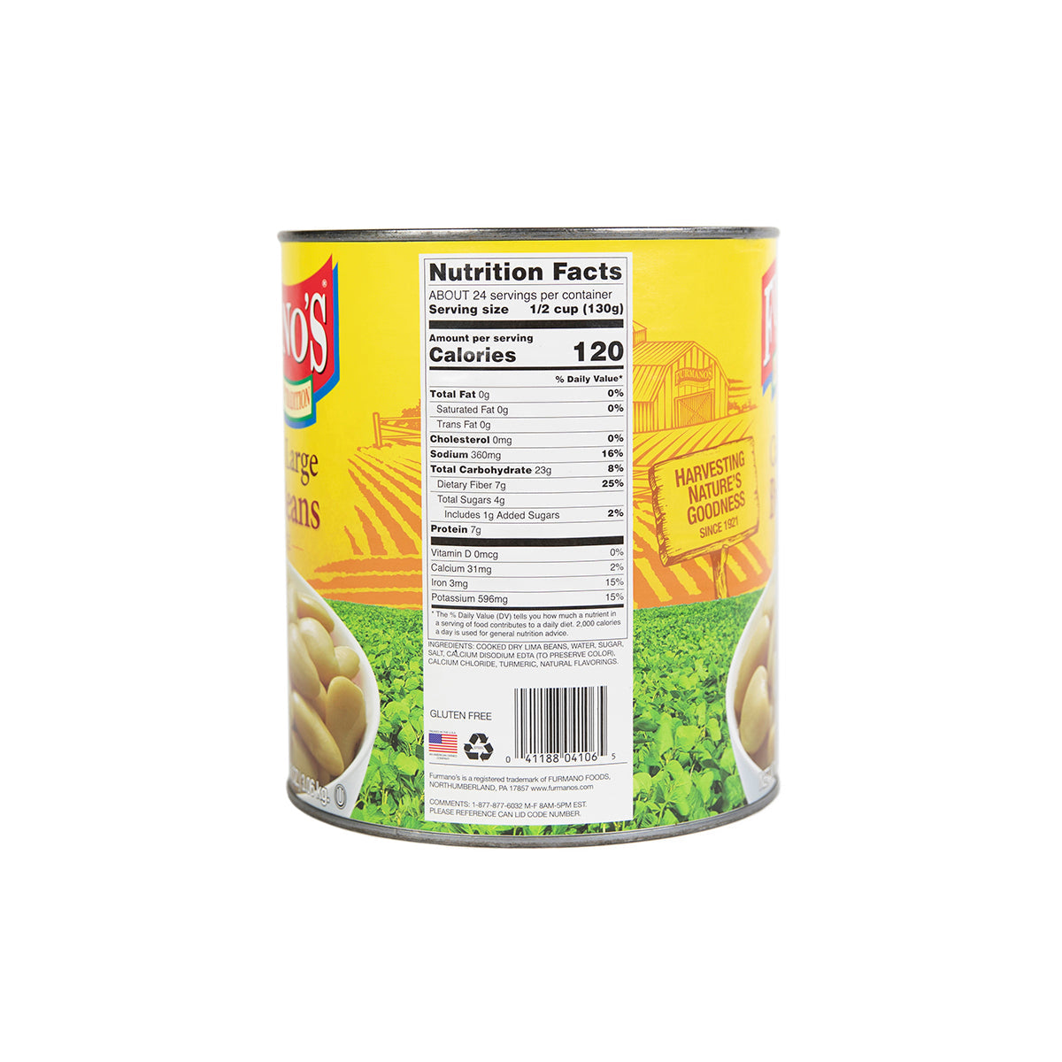 Wholesale Furmano'S Canned Butter Beans 110 OZ- Bulk