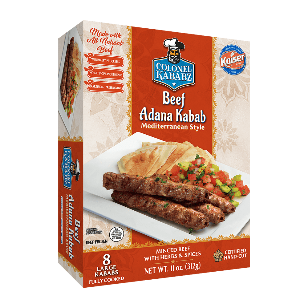 Wholesale Colonel Kababz Beef Adana Kabab (Medit) 312g- Bulk