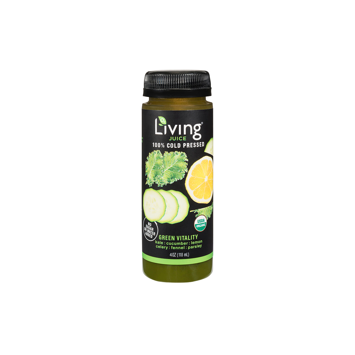 Wholesale Living Juice Organic Green Vitality Juice Mini 4 OZ-8ct Case Bulk