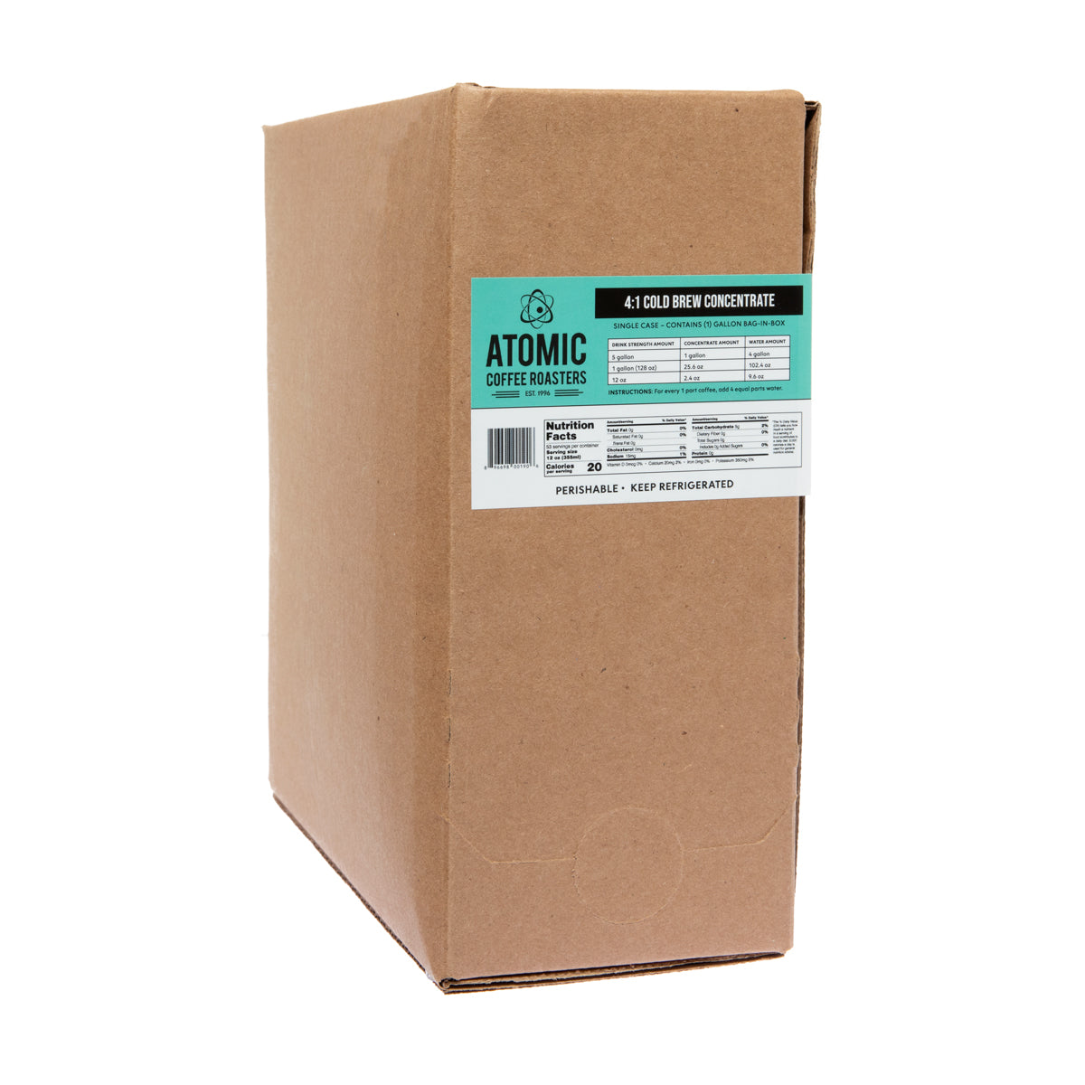 Atomic Coffee Roasters Cold Brew Concentrate 1 Gal Box