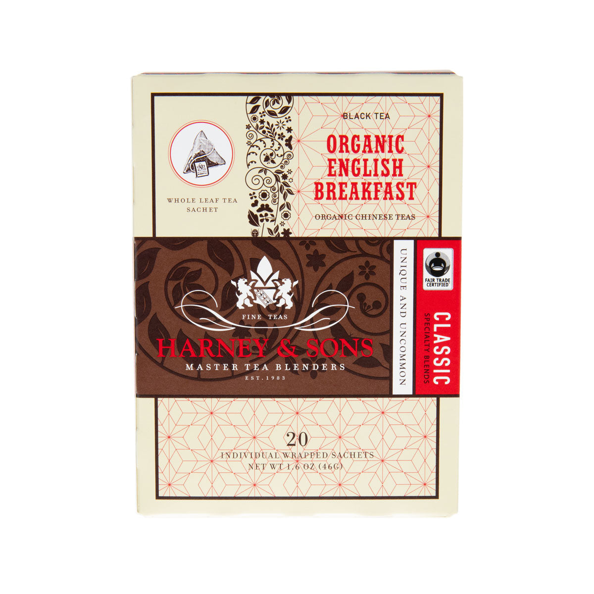 Wholesale Harney & Sons Organic English Breakfast Tea 20 CT-6ct Case Bulk
