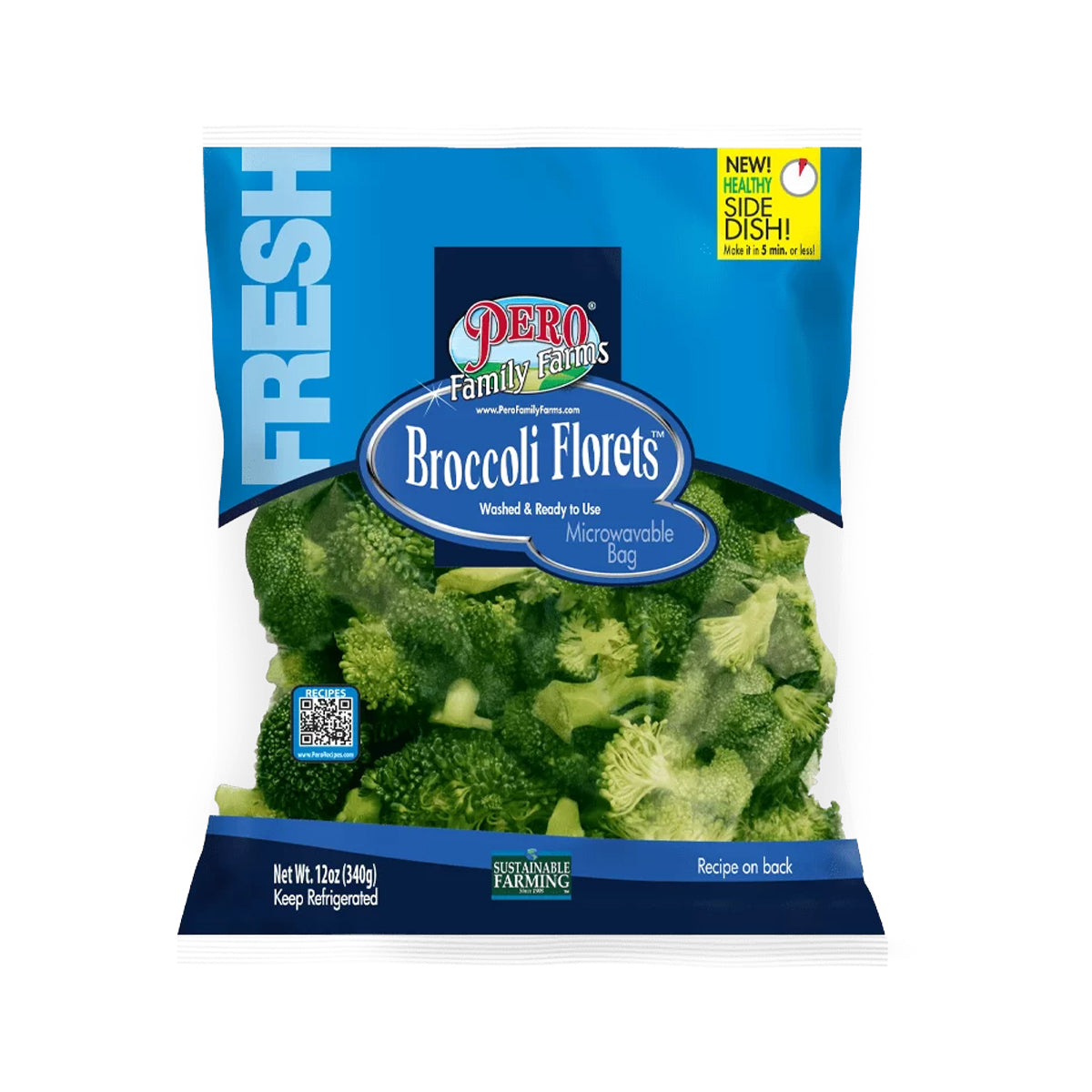 Pero Family Farms Broccoli Florets 12 OZ Bag
