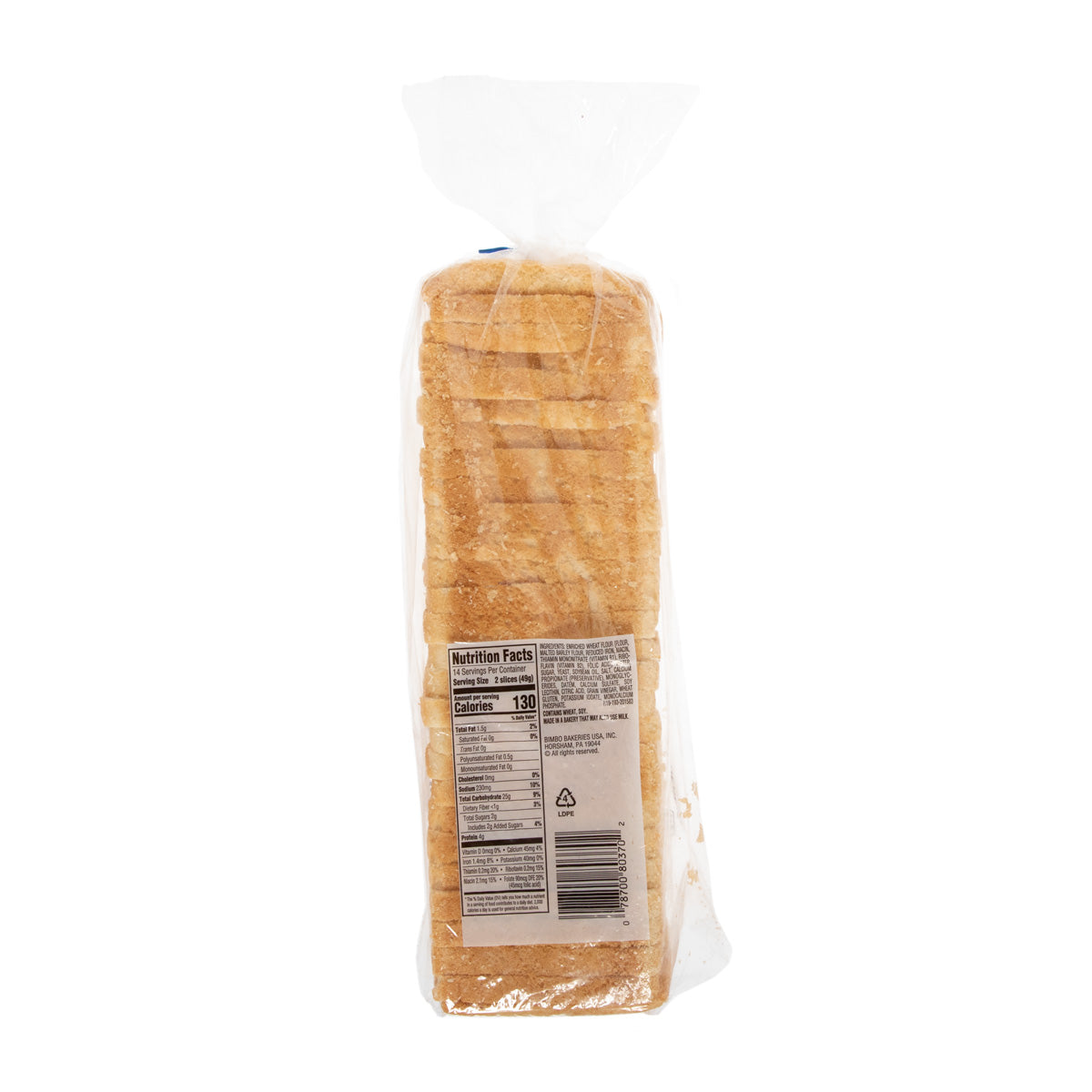 Wholesale Rockland Bakery Sliced White Bread- Bulk