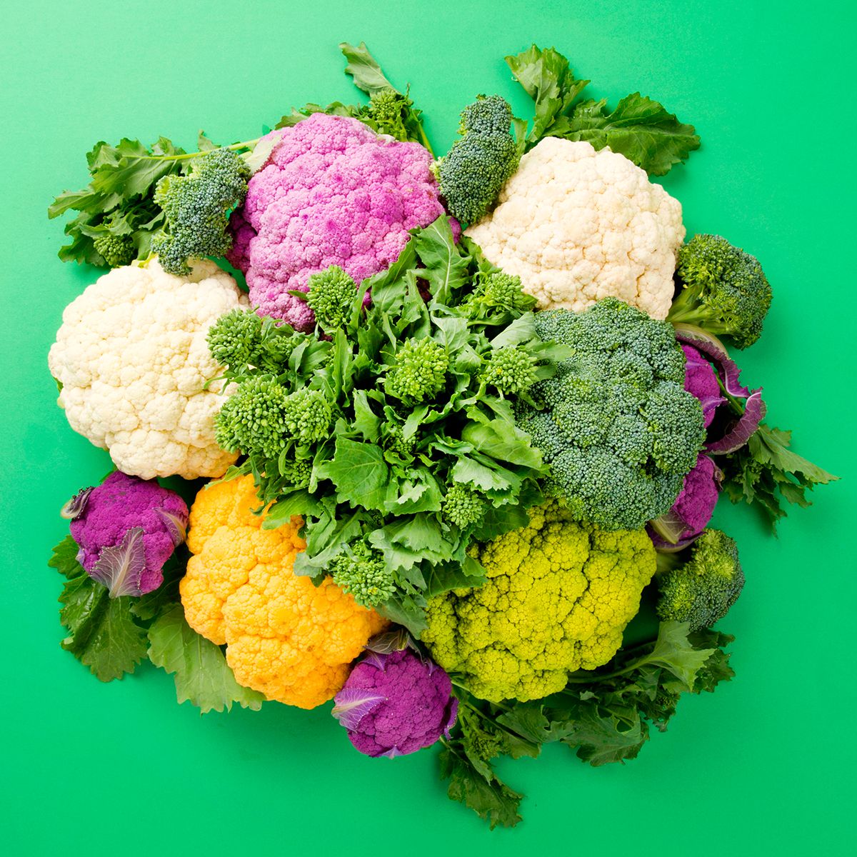 Wholesale Salad Savoy Tri-Color Cauliflower- Bulk