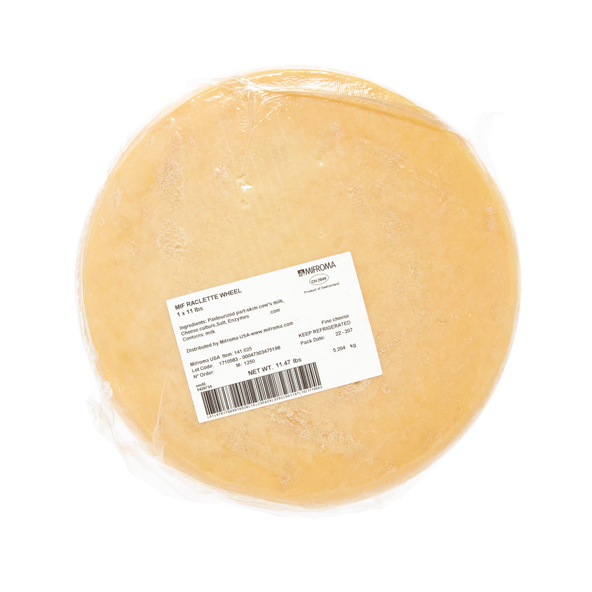 Wholesale Mifroma Raclette Cheese Wheel- Bulk