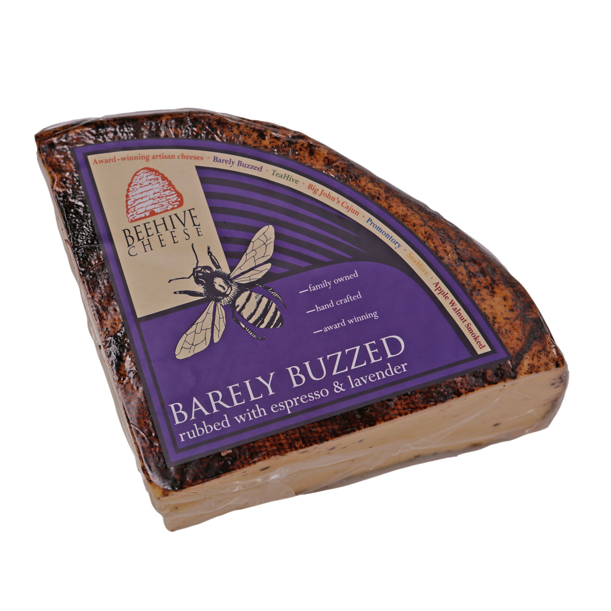 Wholesale Beehive Cheese Barely Buzzed Quarter Wheel Cheese- Bulk