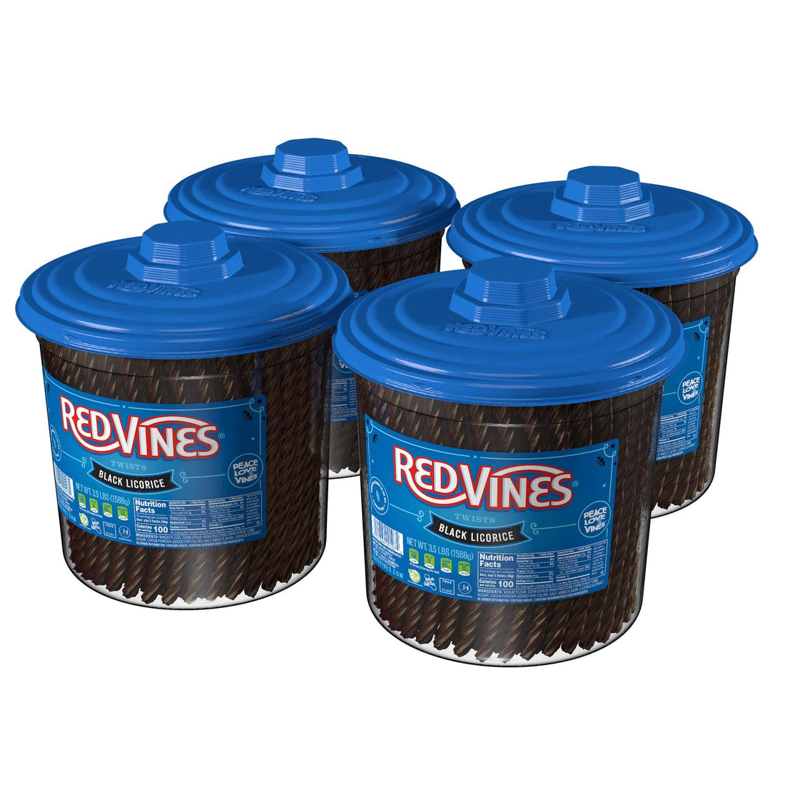 Red Vines Chewy Black Licorice Twists 3.5Lb Jars