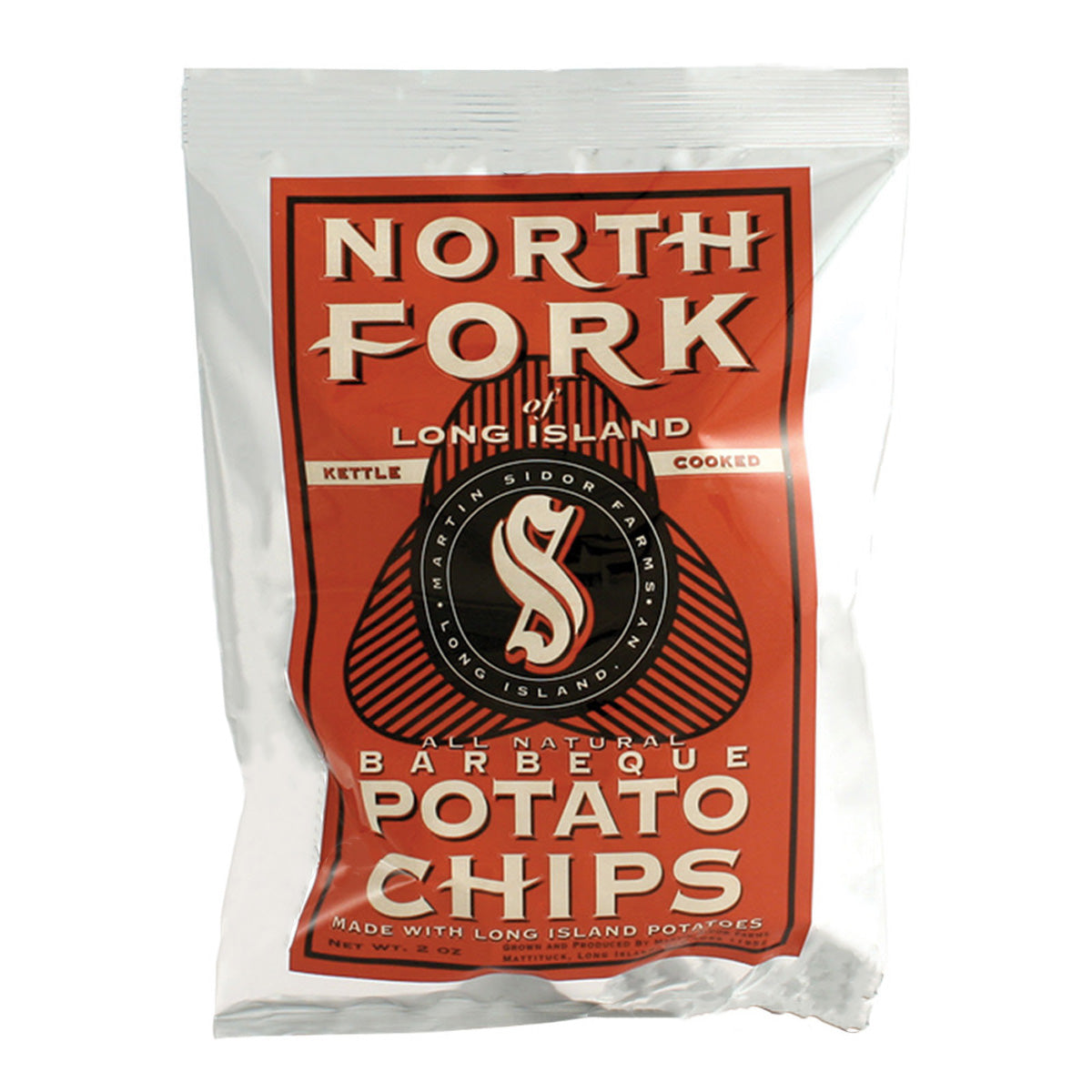 Wholesale North Fork Potato Chips Barbeque Potato Chips 2 OZ-24ct Case Bulk