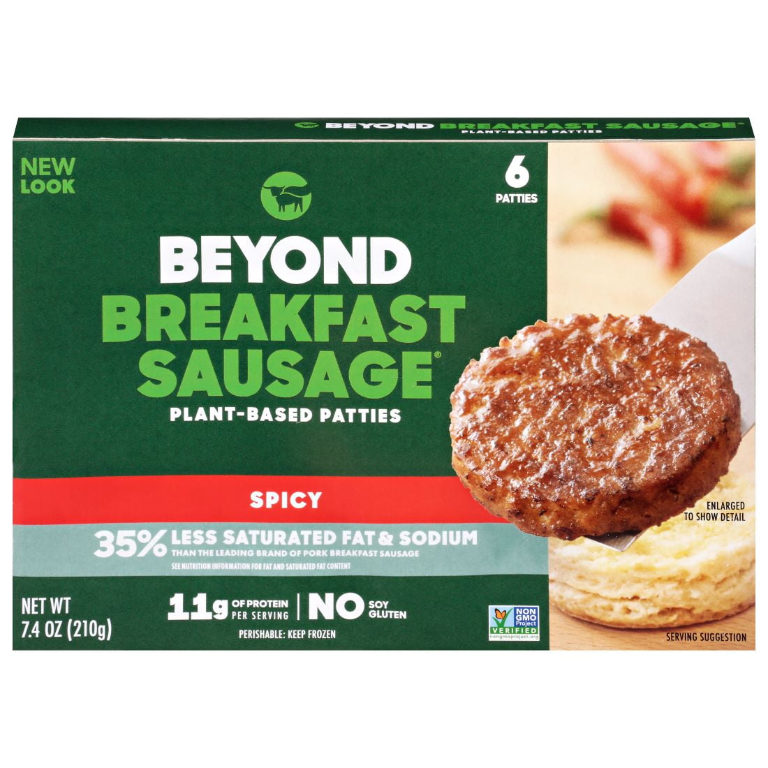 Beyond Meat Beyond Breakfast Sausage Plant-Based Patties Spicy Box