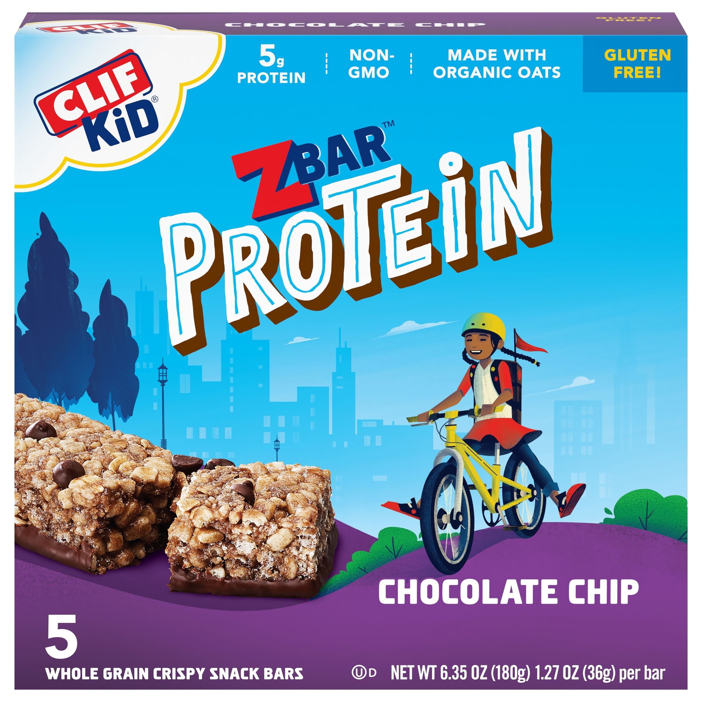 Clif Kid Zbar Protein Chocolate Chip 6.35 Oz Box