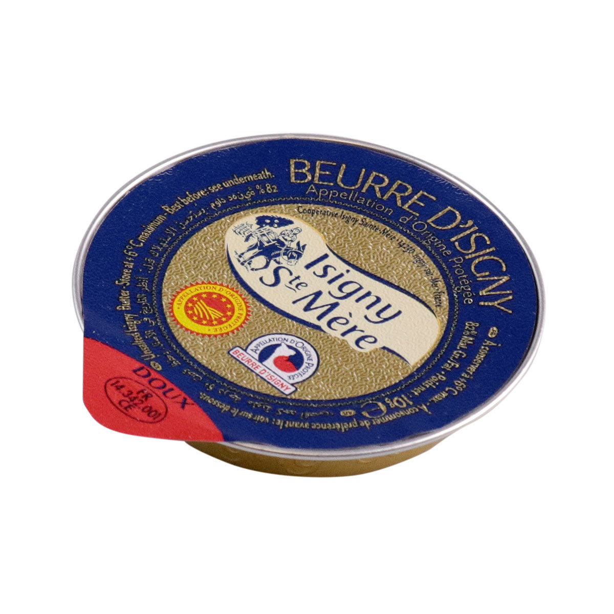 Wholesale Atalanta Isigny Sainte Mere Unsalted French Butter 10 GR 30 CT- Bulk