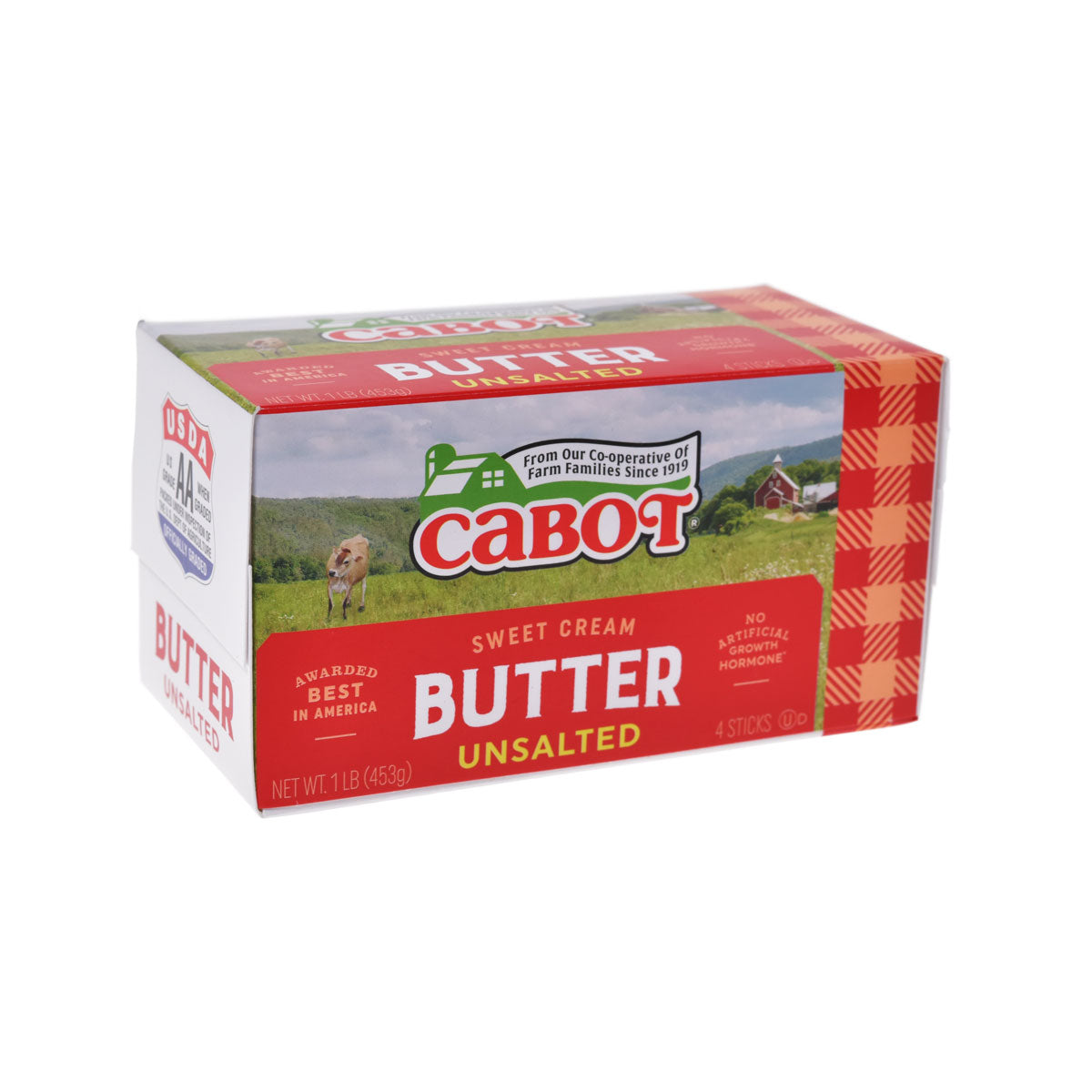 Cabot Creamery Sweet Butter Quarters 1 lb Box