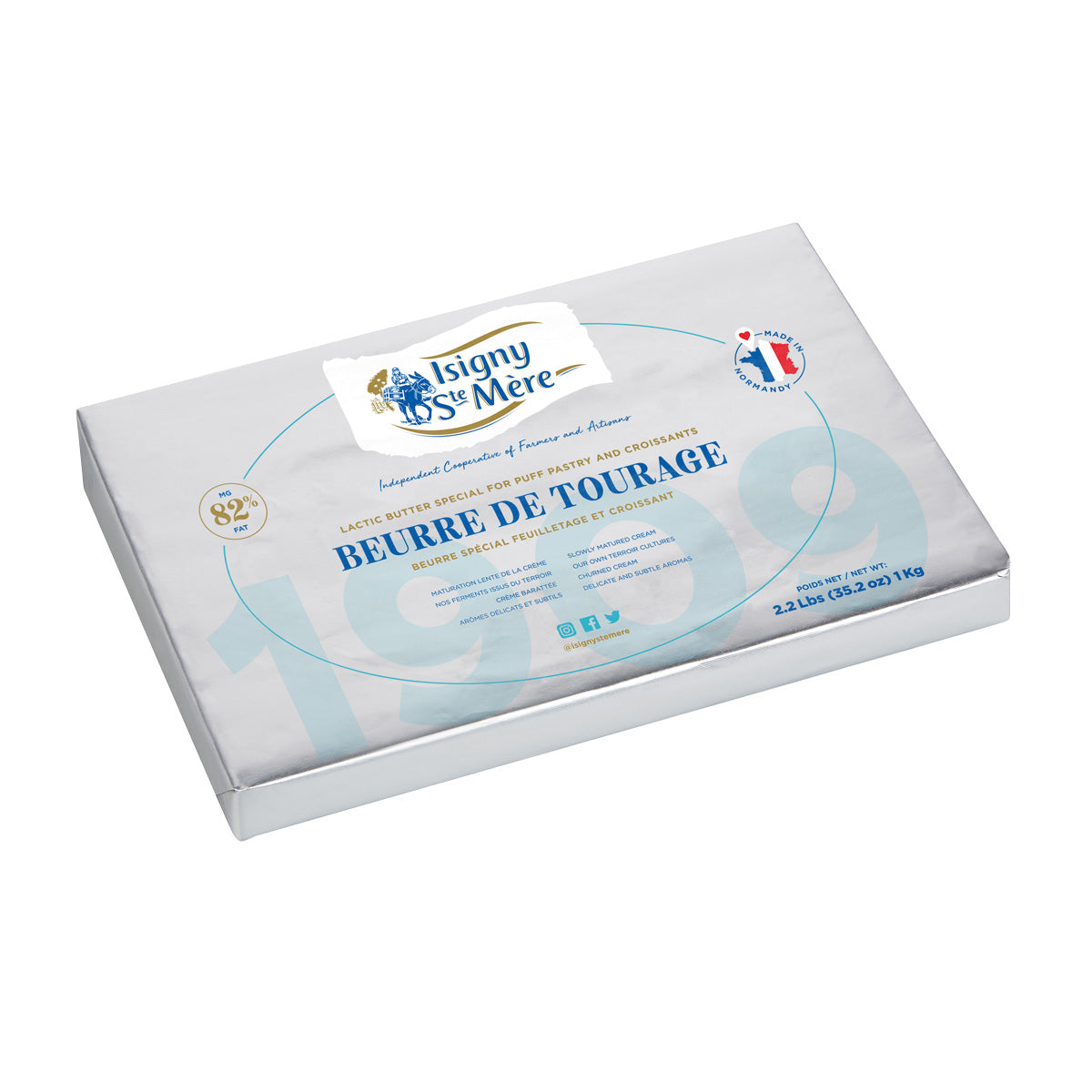 Wholesale Isigny Sainte Mere Pastry Butter Sheets 2.2 LB- Bulk