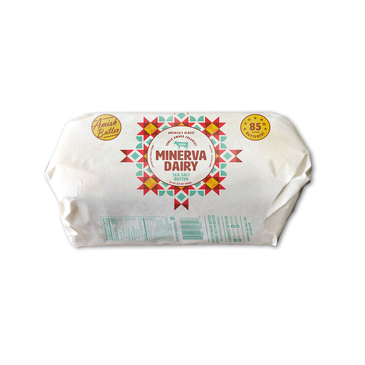 Minerva Dairy 85% Salted Butter 2 LB