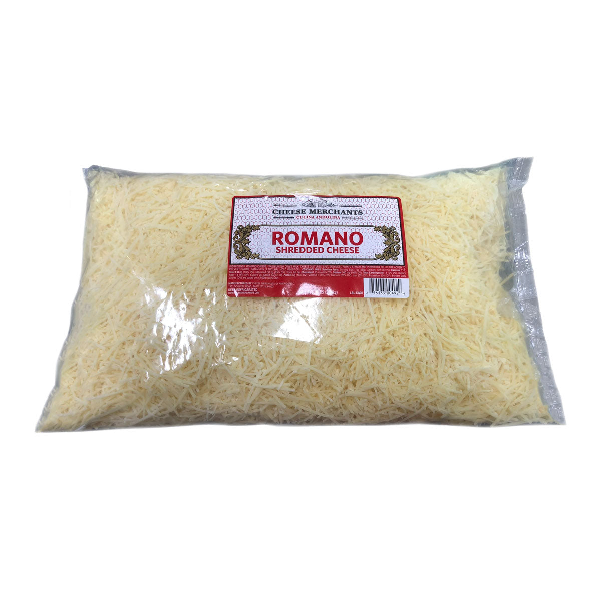 Wholesale BoxNCase Shredded Pecorino Romano Cheese Bag- Bulk