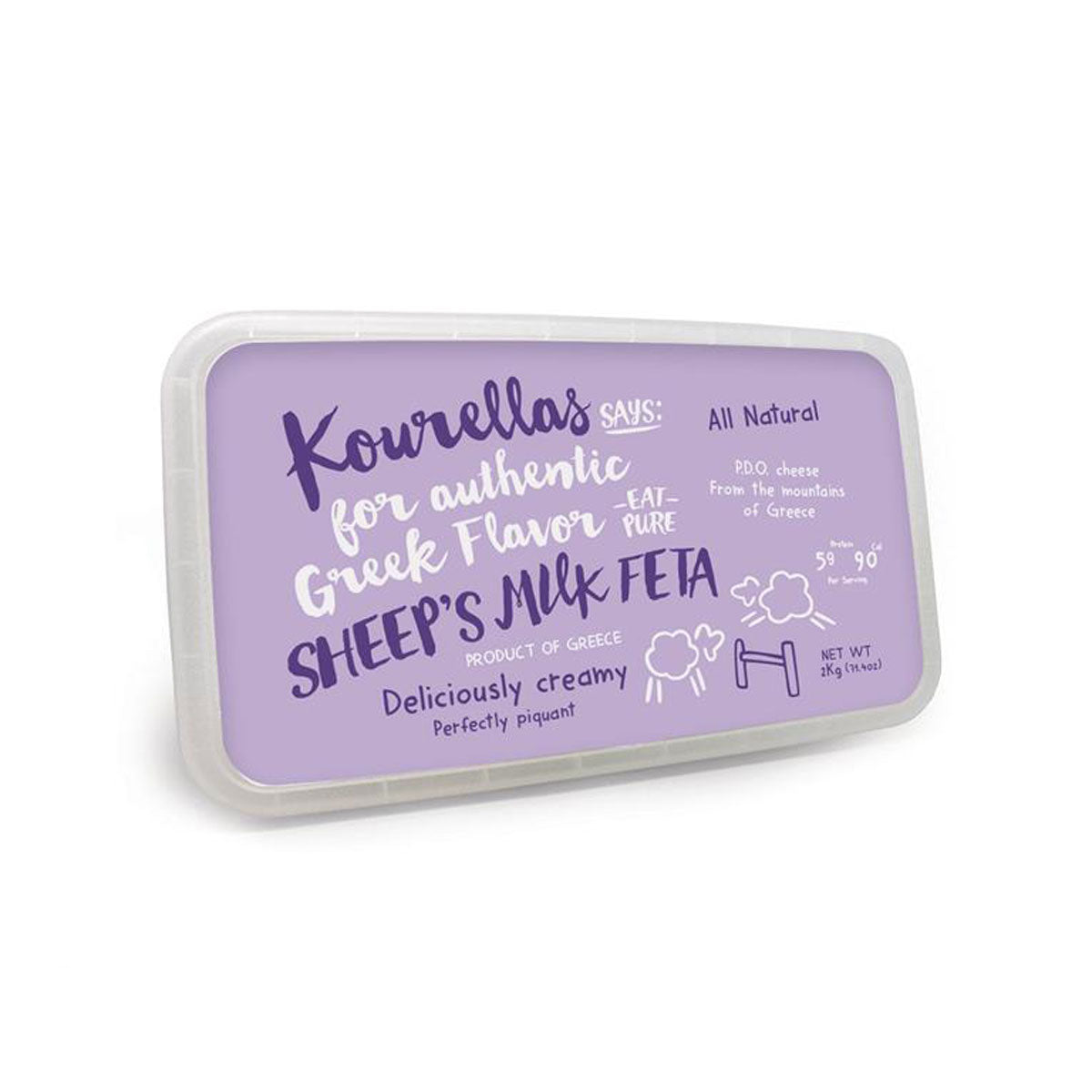 Kourellas Sheep's Milk PDO Feta Cheese
