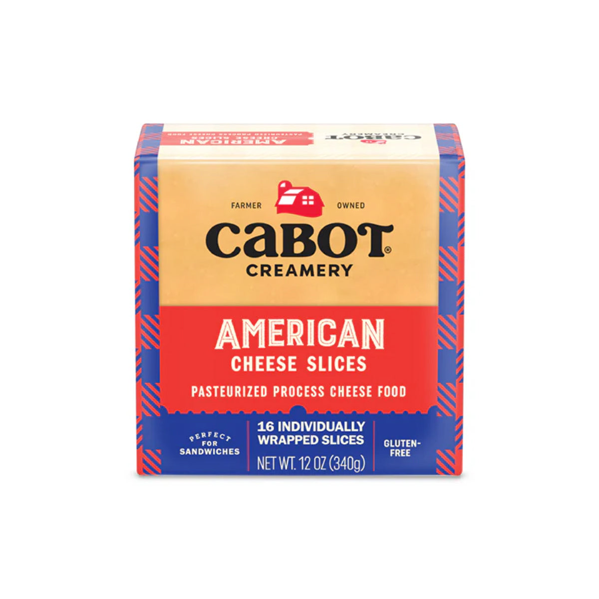 Wholesale Cabot Creamery Sliced Yellow American Cheese Singles 12 OZ- Bulk