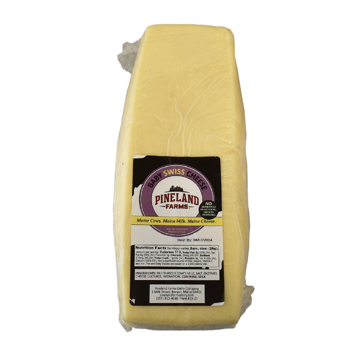 Wholesale Pineland Farms Baby Swiss Cheese Block- Bulk