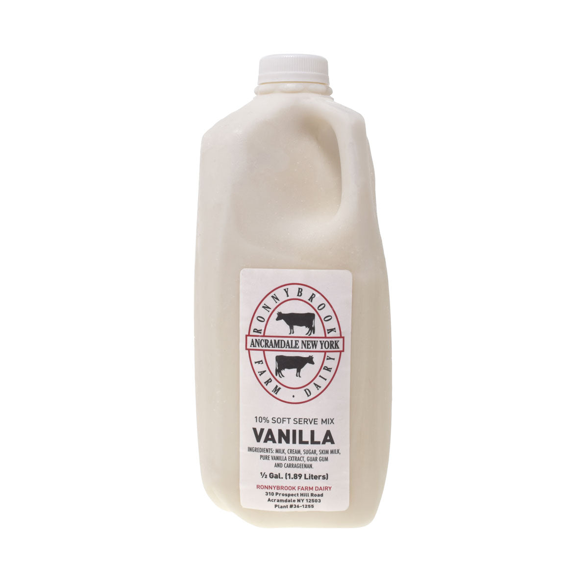 Wholesale BoxNCase 10% Vanilla Soft Serve Ice Cream Mix 1/2 Gal Bottle- Bulk